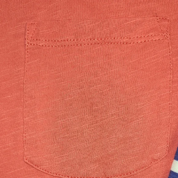 Mini Boden Coral Layered Look Long Sleeve Shirt With Front Pocket 7/8Y - Picture 3 of 6